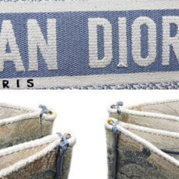 Christian Dior Book Tote Handbag Jacquard White - Picture 8 of 9